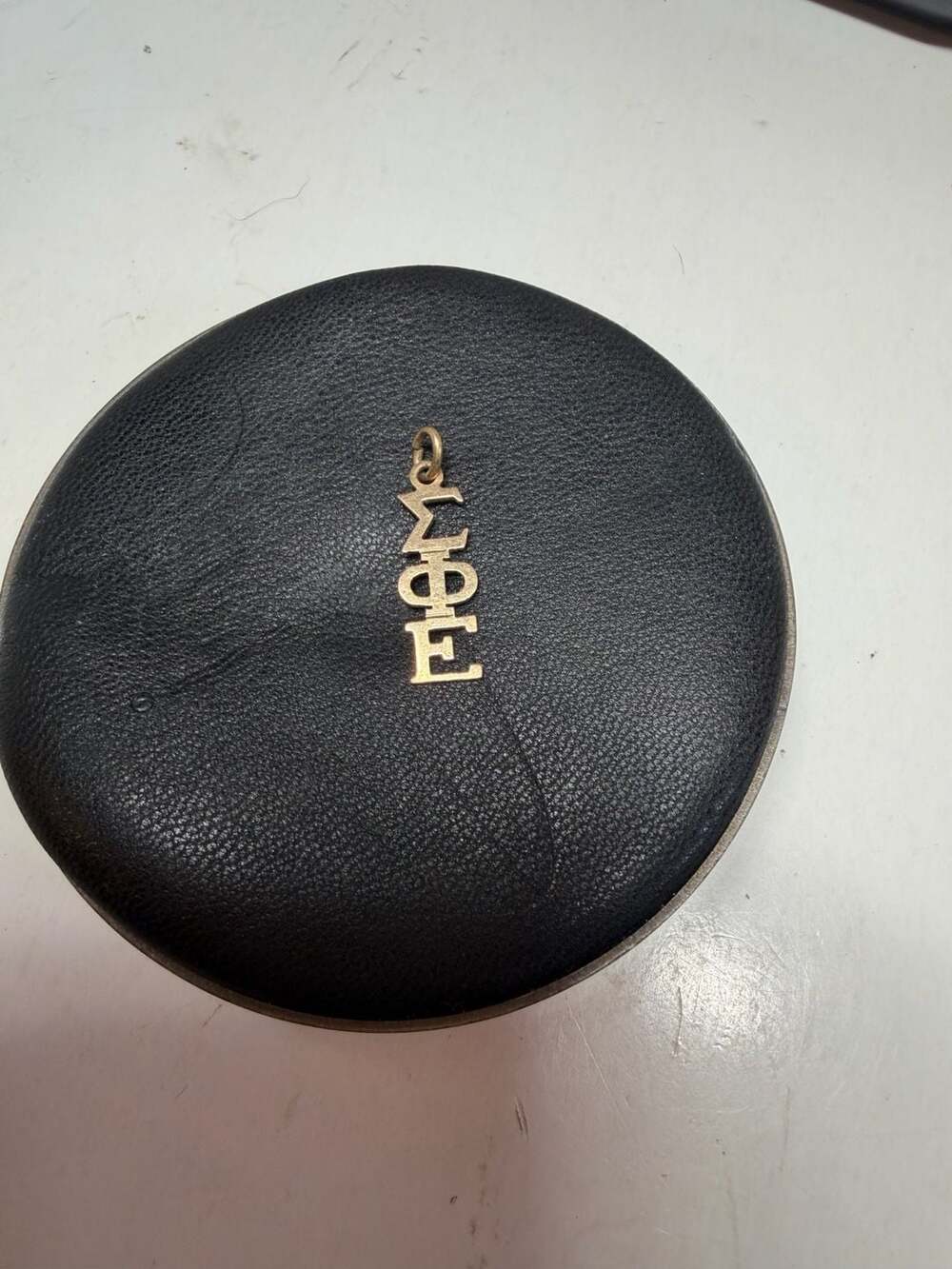 Vintage Gold Greek Letter Pendant Necklace Sigma Phi Epsilon